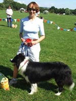 Sarah (Cheltenham) with Jack (Winner - Best Long Coat)